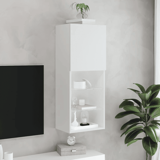 Móvel de TV - Modulo de TV - Armário de TV com luzes LED 40,5x30x102 cm branco