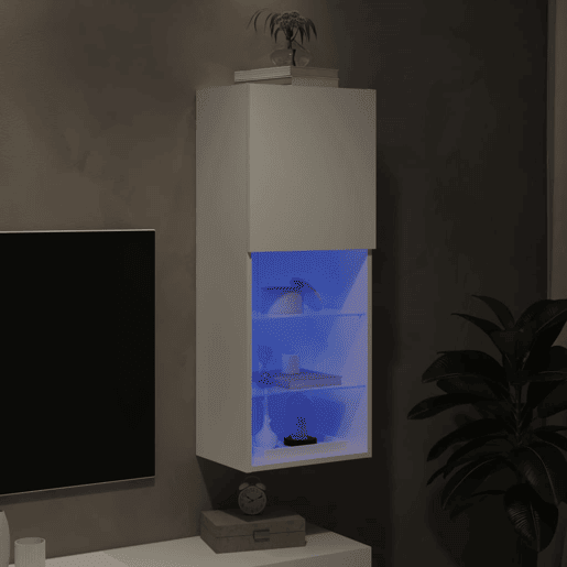 Móvel de TV - Modulo de TV - Armário de TV com luzes LED 40,5x30x102 cm branco