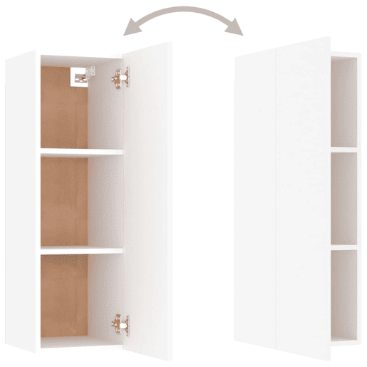 Móvel de TV - Modulo de TV - Armário de TV 30,5x30x90 cm derivados de madeira branco