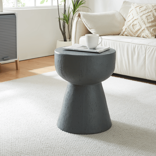 Mesa de apoio Oulvepijanse 51xØ40 cm cinzento escuro en.casa