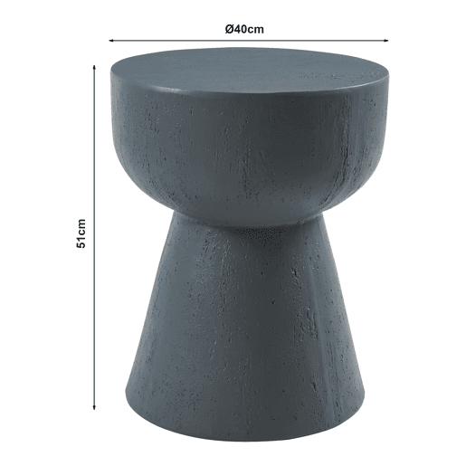 Mesa de apoio Oulvepijanse 51xØ40 cm cinzento escuro en.casa