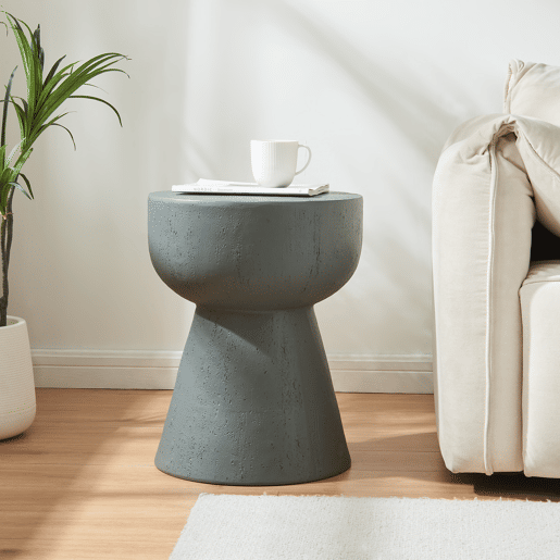 Mesa de apoio Oulvepijanse 51xØ40 cm cinzento escuro en.casa
