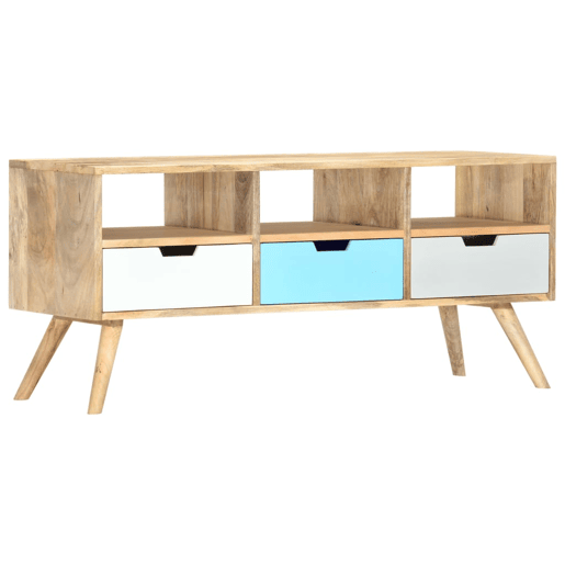 Móvel de TV - Modulo de TV - Armário de TV 110x35x48 cm madeira de mangueira maciça