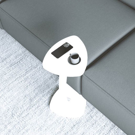 Mesa de apoio Klinerg 40x37x56 cm branco en.casa