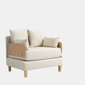 Sofá-cama de 1 lugar Seinlus 81x88x68 cm Bege en.casa