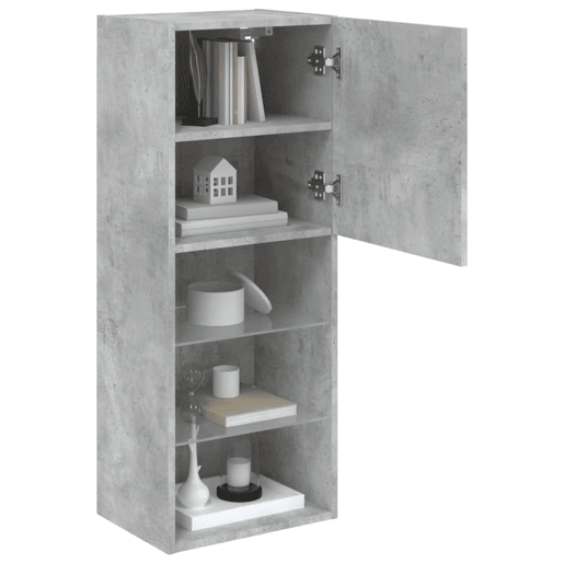 Móvel de TV - Modulo de TV - Armário de TV com luzes LED 40,5x30x102 cm cinzento cimento