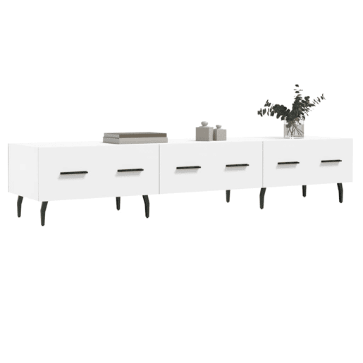 Móvel de TV - Modulo de TV - Armário de TV 150x36x30 cm derivados de madeira branco