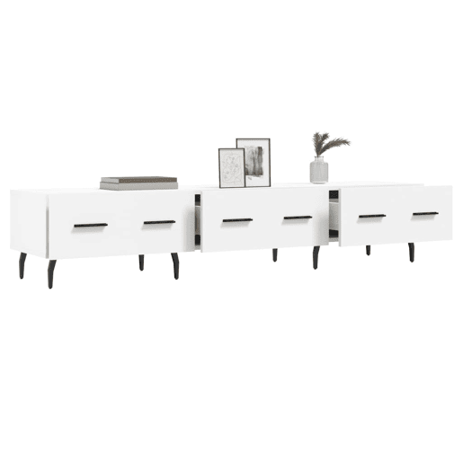 Móvel de TV - Modulo de TV - Armário de TV 150x36x30 cm derivados de madeira branco