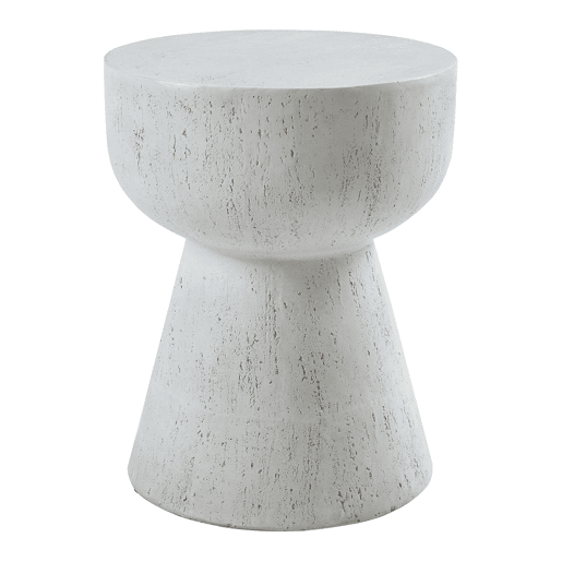 Mesa de apoio Oulvepijanse 51xØ40 cm branco en.casa