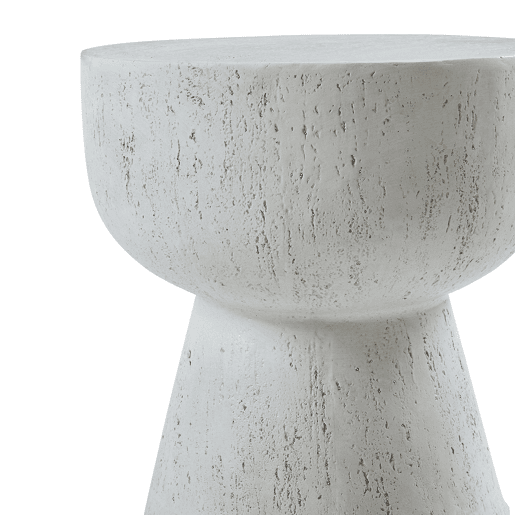 Mesa de apoio Oulvepijanse 51xØ40 cm branco en.casa