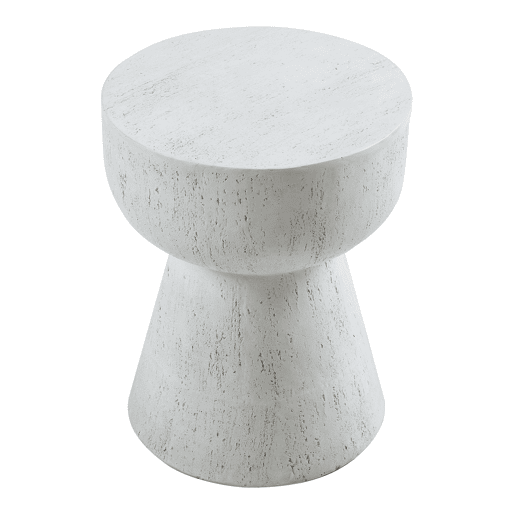 Mesa de apoio Oulvepijanse 51xØ40 cm branco en.casa