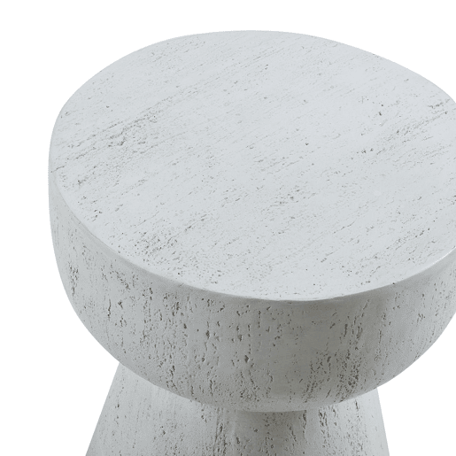 Mesa de apoio Oulvepijanse 51xØ40 cm branco en.casa