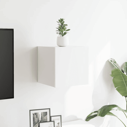 Armário de parede para TV - Módulos de TV 30,5x30x30 cm branco