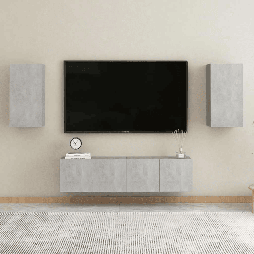 Móvel de TV - Modulo de TV - Armário de TV 30,5x30x60 cm derivados de madeira cinzento cimento