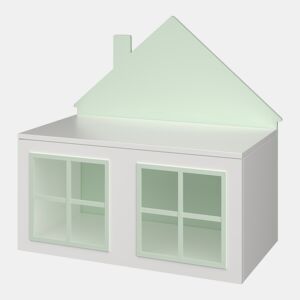 Caixa de brinquedos Vipsali com tampa 56x60x33 cm verde mentabranco en.casa