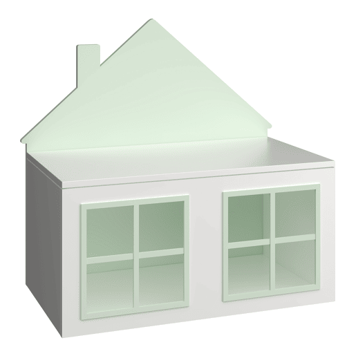 Caixa de brinquedos Vipsali com tampa 56x60x33 cm verde mentabranco en.casa