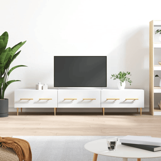 Móvel de TV - Modulo de TV - Armário de TV 150x36x30 cm derivados de madeira branco Móvel de TV - Modulo de TV - Armário de TV 150x36x30 cm derivados de madeira branco