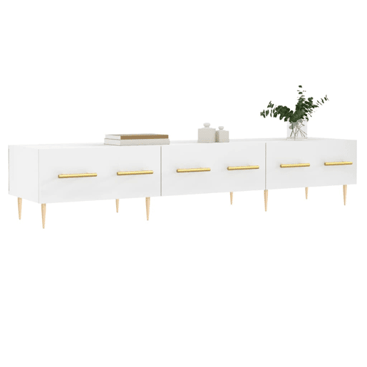 Móvel de TV - Modulo de TV - Armário de TV 150x36x30 cm derivados de madeira branco Móvel de TV - Modulo de TV - Armário de TV 150x36x30 cm derivados de madeira branco