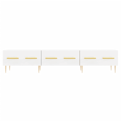 Móvel de TV - Modulo de TV - Armário de TV 150x36x30 cm derivados de madeira branco Móvel de TV - Modulo de TV - Armário de TV 150x36x30 cm derivados de madeira branco