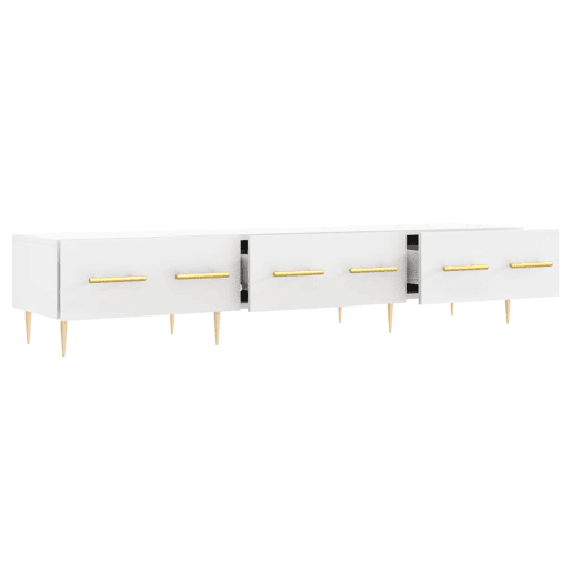 Móvel de TV - Modulo de TV - Armário de TV 150x36x30 cm derivados de madeira branco Móvel de TV - Modulo de TV - Armário de TV 150x36x30 cm derivados de madeira branco