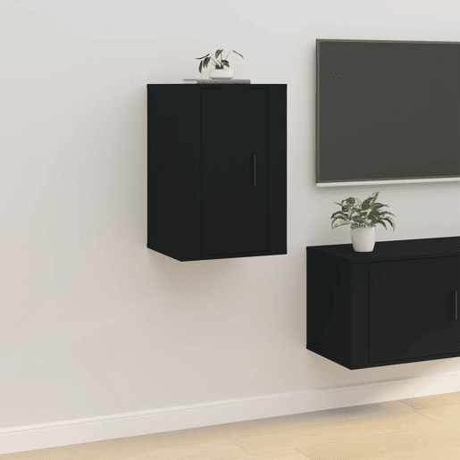 Móvel de TV - Modulo de TV - Armário de TV de parede 40x34,5x60 cm preto