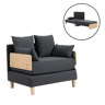 Sofá-cama de 1 lugar Seinlus 81x88x68 cm Cinzento escuro en.casa