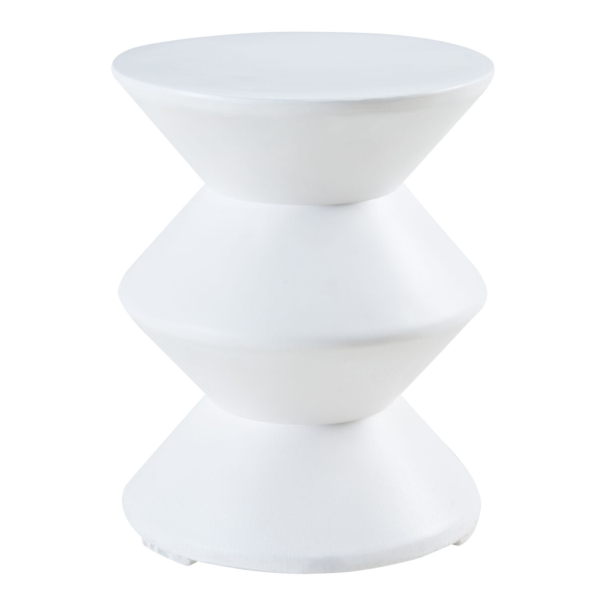 Mesa auxiliar kyppeslo 47xø37 cm hormigón - blanco [en.casa]