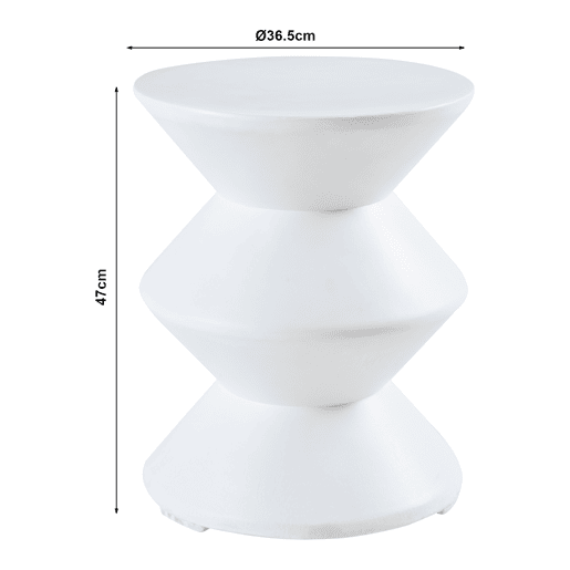 Mesa de apoio Kyppeslo 47xØ37 cm branco en.casa