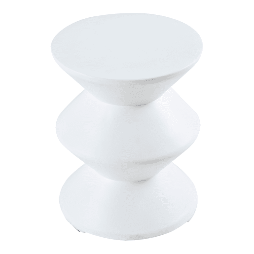Mesa de apoio Kyppeslo 47xØ37 cm branco en.casa