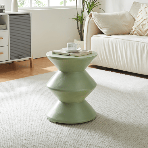 Mesa de apoio Kyppeslo 47xØ37 cm verde menta en.casa