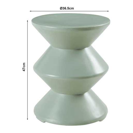 Mesa de apoio Kyppeslo 47xØ37 cm verde menta en.casa