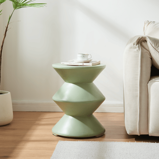Mesa de apoio Kyppeslo 47xØ37 cm verde menta en.casa