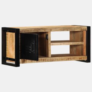 Móvel de TV - Modulo de TV - Armário de TV 80x30x35 cm madeira mangueira áspera maciça