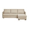 Lourini® Sofá Justin, Bege, de Três Lugares com Chaise Longue e Cama