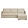 Lourini® Sofá Roma, Bege, de Três Lugares com Chaise Longue Reversível