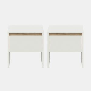 Lourini® Pack 2x Mesas de Cabeceira Londres, com Uma Gaveta