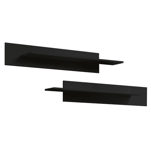 Conjunto 2 Prateleiras Sala de estar e jantar Preto 100x20x20 Nora Muebles Bonitos