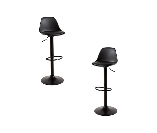 Pack 2 taburetes tulipa total - negro