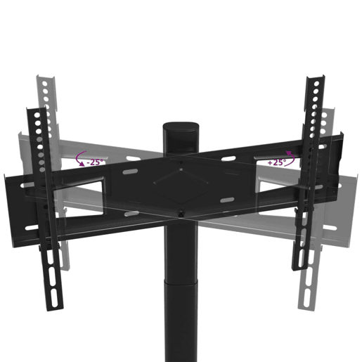 Suporte de canto para TV 32-65 polegadas c 1 prateleira preto Suporte de canto para TV 32-65 polegadas c 1 prateleira preto