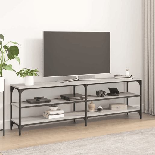 Móvel para TV - Móvel de TV - Armário de TV 160x30x50 cm derivados de madeira cinzento sonoma