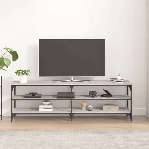 Móvel para TV - Móvel de TV - Armário de TV 160x30x50 cm derivados de madeira cinzento sonoma
