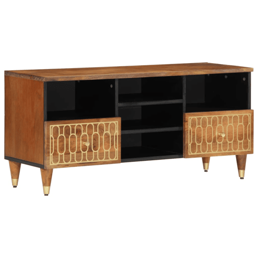 Móvel de TV - Modulo de TV - Armário de TV 100x33x46 cm madeira de mangueira maciça
