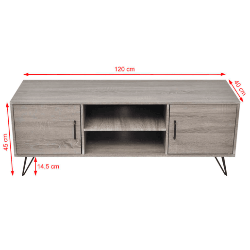 Móvel de TV - Modulo de TV - Armário de TV 120x40x45 cm cinzento