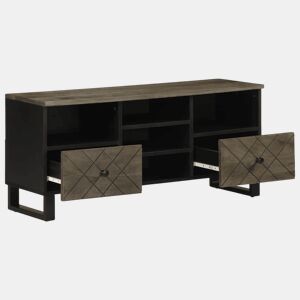 Móvel de TV - Modulo de TV - Armário de TV 100x33x46 cm madeira de mangueira maciça preto