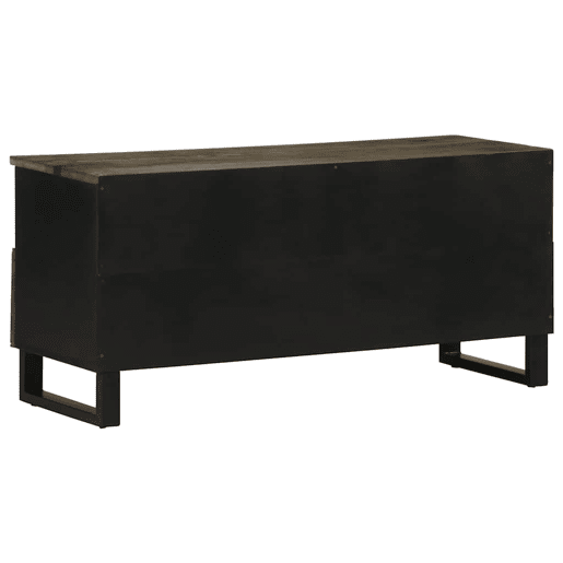 Móvel de TV - Modulo de TV - Armário de TV 100x33x46 cm madeira de mangueira maciça preto