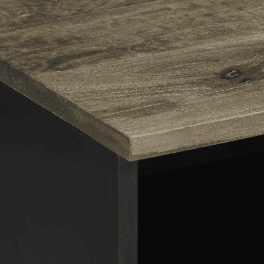 Móvel de TV - Modulo de TV - Armário de TV 100x33x46 cm madeira de mangueira maciça preto