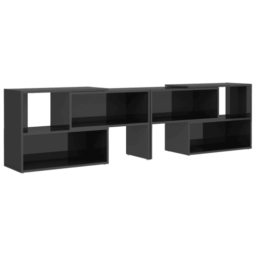 Móvel de TV - Modulo de TV - Armário de TV 149x30x52 cm derivados de madeira cinza brilhante