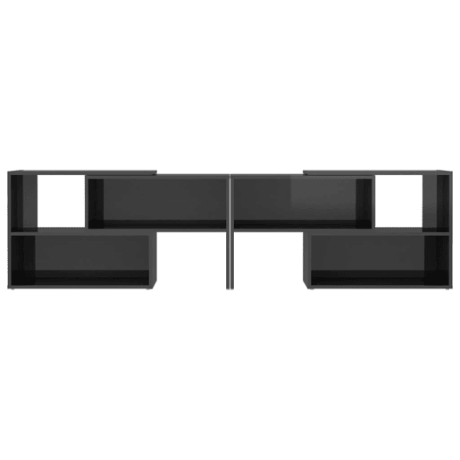 Móvel de TV - Modulo de TV - Armário de TV 149x30x52 cm derivados de madeira cinza brilhante