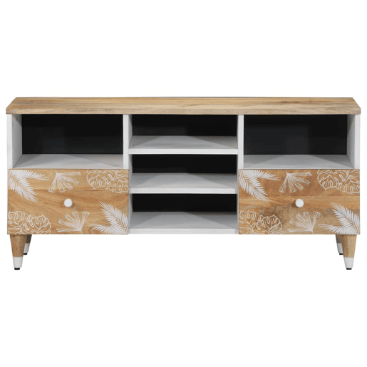 Móvel de TV - Modulo de TV - Armário de TV 100x33,5x46 cm madeira de mangueira maciça