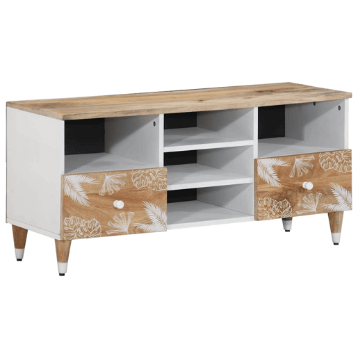 Móvel de TV - Modulo de TV - Armário de TV 100x33,5x46 cm madeira de mangueira maciça